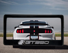 Shelby GT350 Mustang Real 3K Black 100% Carbon Fiber License Plate Frame  picture
