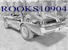 1969 AMC AMX Rear View MUSCLE CAR ART PRINT picture