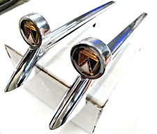 1962 1963  62 63 FORD FALCON CAR  FENDER TOP CHROME ORNAMENT  PAIR NEW picture