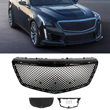 Front Bumper Hood Grille ABS Black Fit For 2014-2019 Cadillac CTS Sedan B Style picture