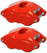 GM Muscle car 2 pistons forged aluminum red calipers & pads picture