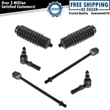 Front Inner Outer Tie Rod End Rack Bellow Boot Steering Kit Set 6pc New picture