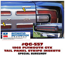 GE-QG-557 1968 PLYMOUTH GTX - TAIL PANEL STRIPE KIT - SPECIAL BURGUNDY picture