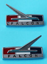 New 1964 Ford Falcon Chrome Front Fender Emblems Pair both Left, Right  picture