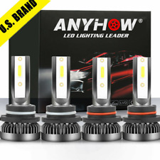 9005+9006 Combo LED Headlight 240W 30800LM High/Low Beam 6000K White 4 Bulbs Kit picture