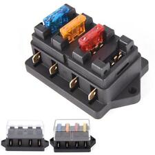 Flat Type Car Blade Terminals Fuse Box 4 ways Circuit Fuses Cable Connection Kit picture