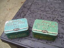 1940s Antique Ford emergency kits tins for bulbs Vintage Chevy Ford Hot Rod gm picture