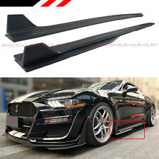 For 2015-2022 Ford Mustang GT500 Style Texture Blk Side Skirt Extension Splitter picture