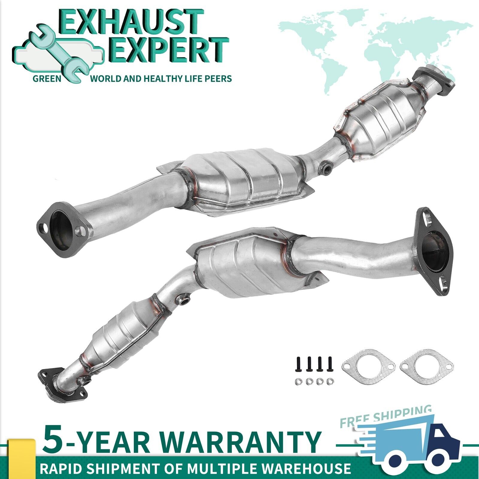 Catalytic Converter For Ford Crown Victoria Mercury Grand Marquis Left+Right