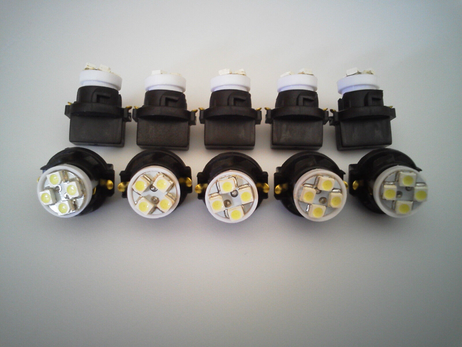 Plymouth 10 White 4 LED Dashboard Instrument Panel Indicator Light Bulb Socket