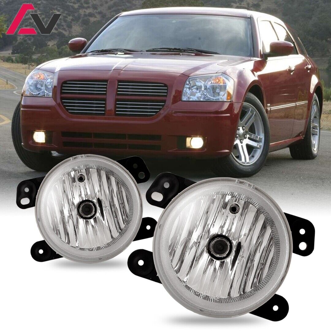 For Dodge Magnum 2005-2008 Clear Lens Pair Bumper Fog Lights Replacement Lamps 