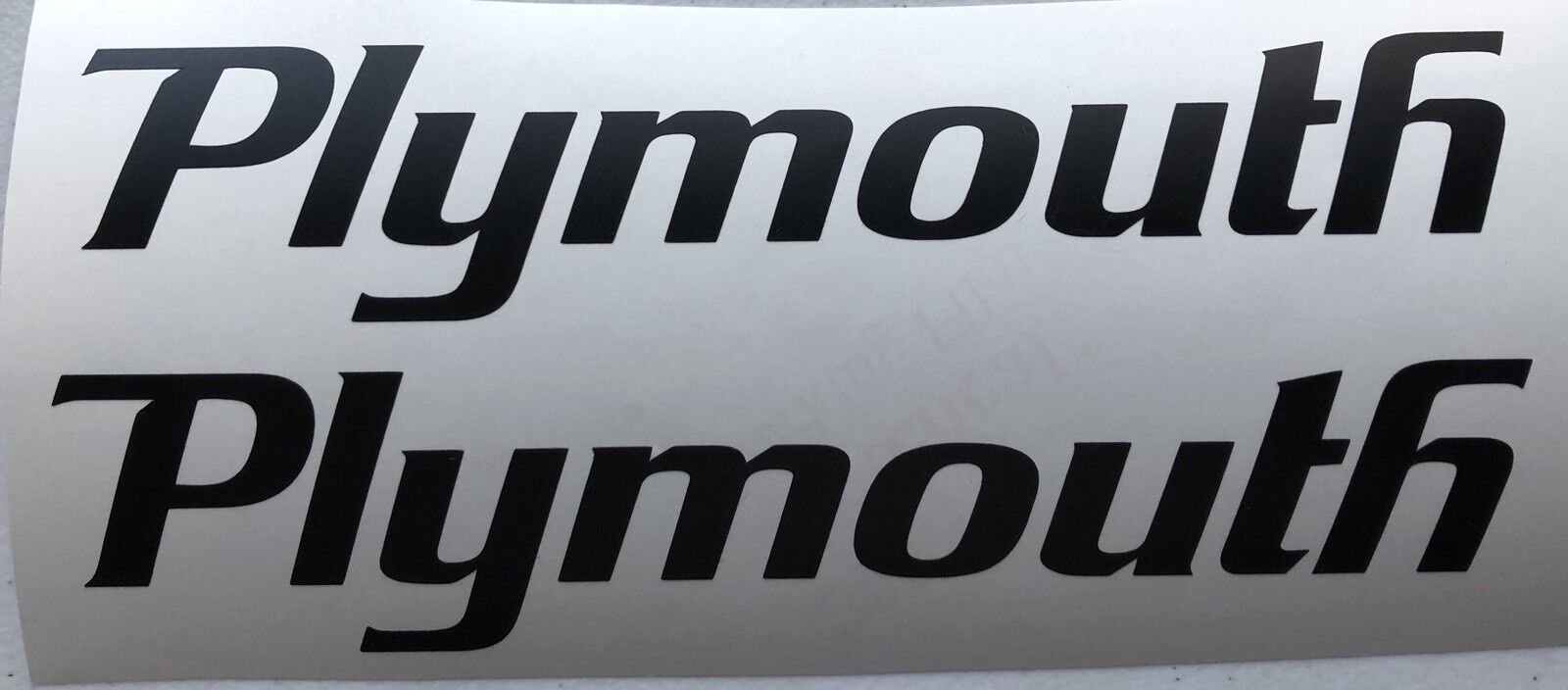 Plymouth Decal 8” X 1 5/8”