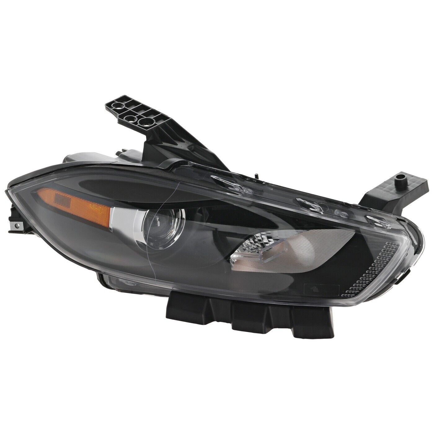 Headlight For 2013 2014 2015 Dodge Dart Right Black Housing With Bulb
