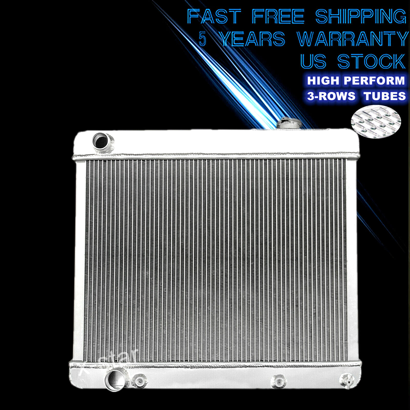 3 Rows Radiator For 1961-1965 Cadillac Deville 1961-1962 Olds Starfire Super 88