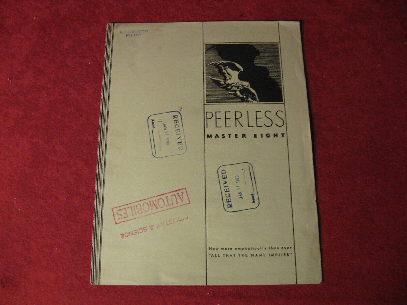 1930 Peerless Sales Brochure Booklet Catalog Book Old Original