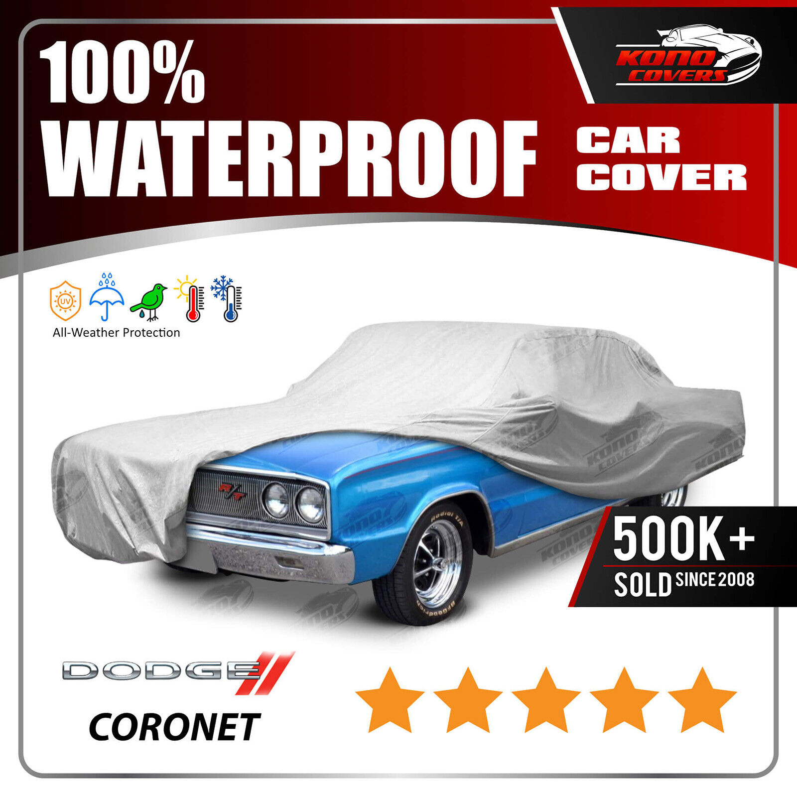 DODGE CORONET 2-Door 1965-1967 CAR COVER - 100% Waterproof 100% Breathable