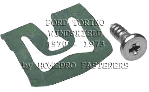 FITS FORD TORINO 70-73 WINDSHIELD REVEAL MLDG CLIPS 20