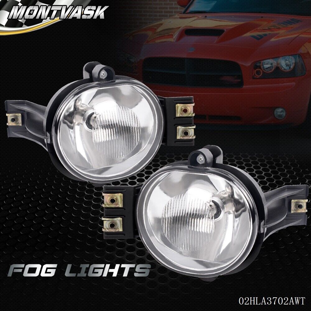 Fog Lights w/ Bulbs Fit For 02-08 Dodge Ram 1500 2500 3500 /04-06 Dodge Durango