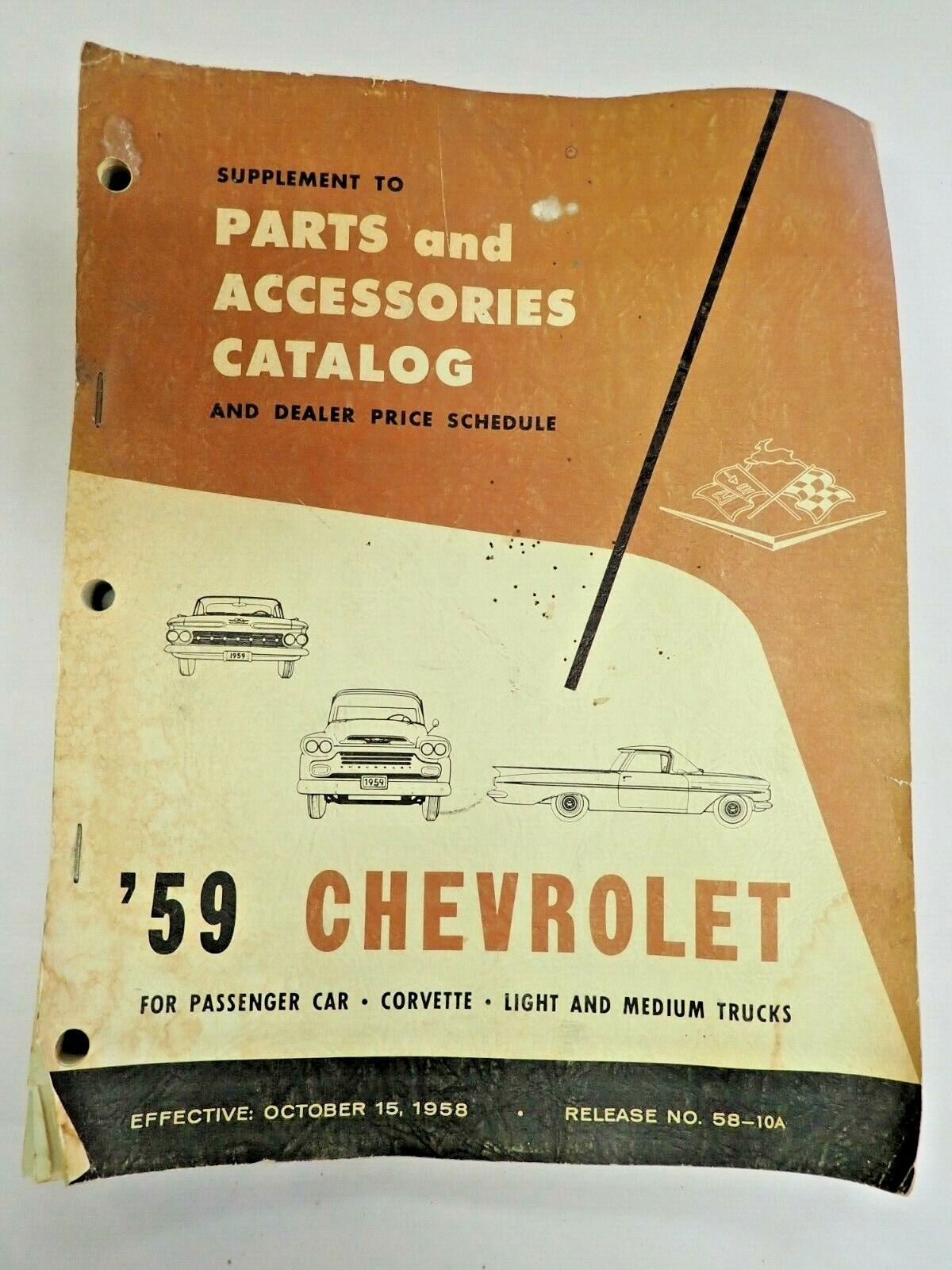 Original 1959 Chevrolet Impala Corvette Corvair Pickup Parts  Accessories Manual