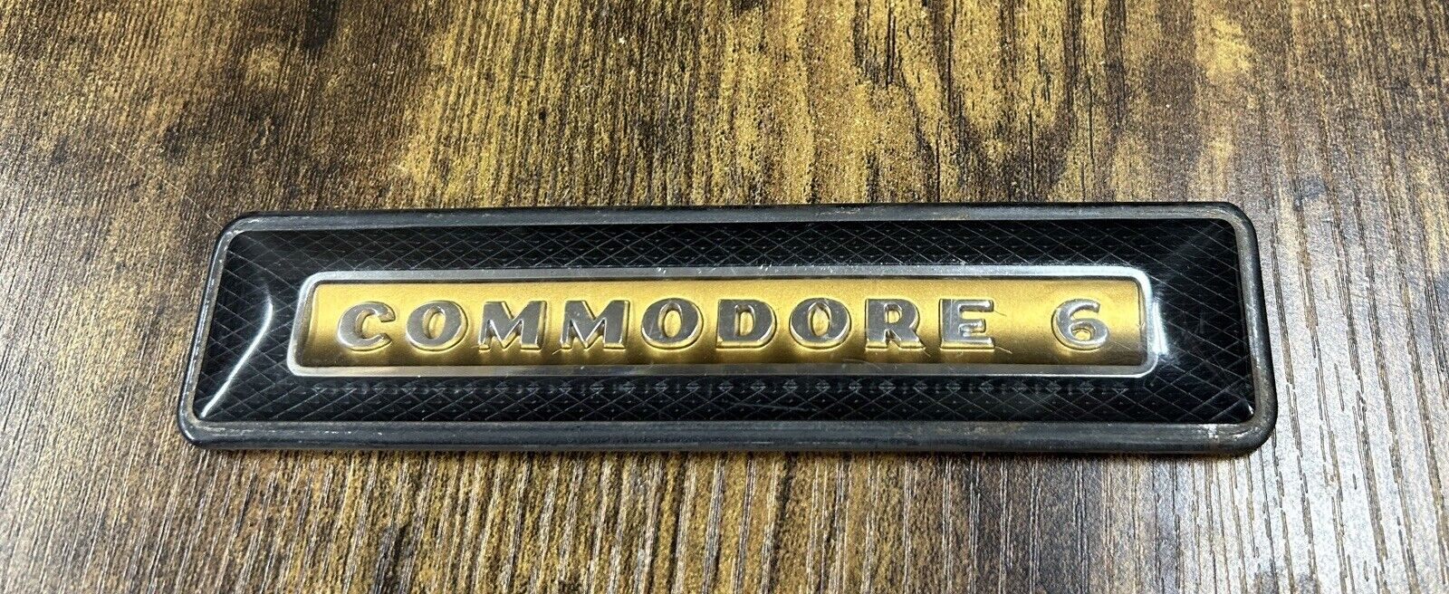 Hudson Commodore 6 emblem dash glove box name script 1951