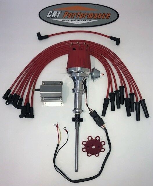 51-64 Studebaker V8 232 259 289 304 Small HEI Distributor RED + 60K Coil + Wires