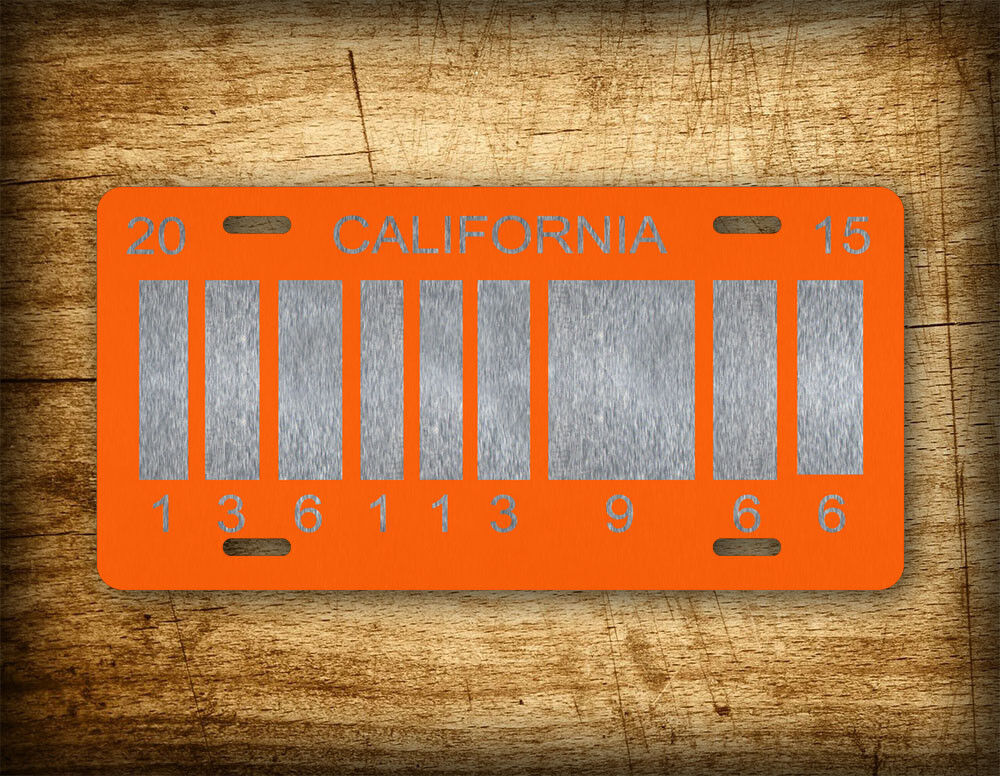 Back To The Future 2 Delorean Barcode License Plate   