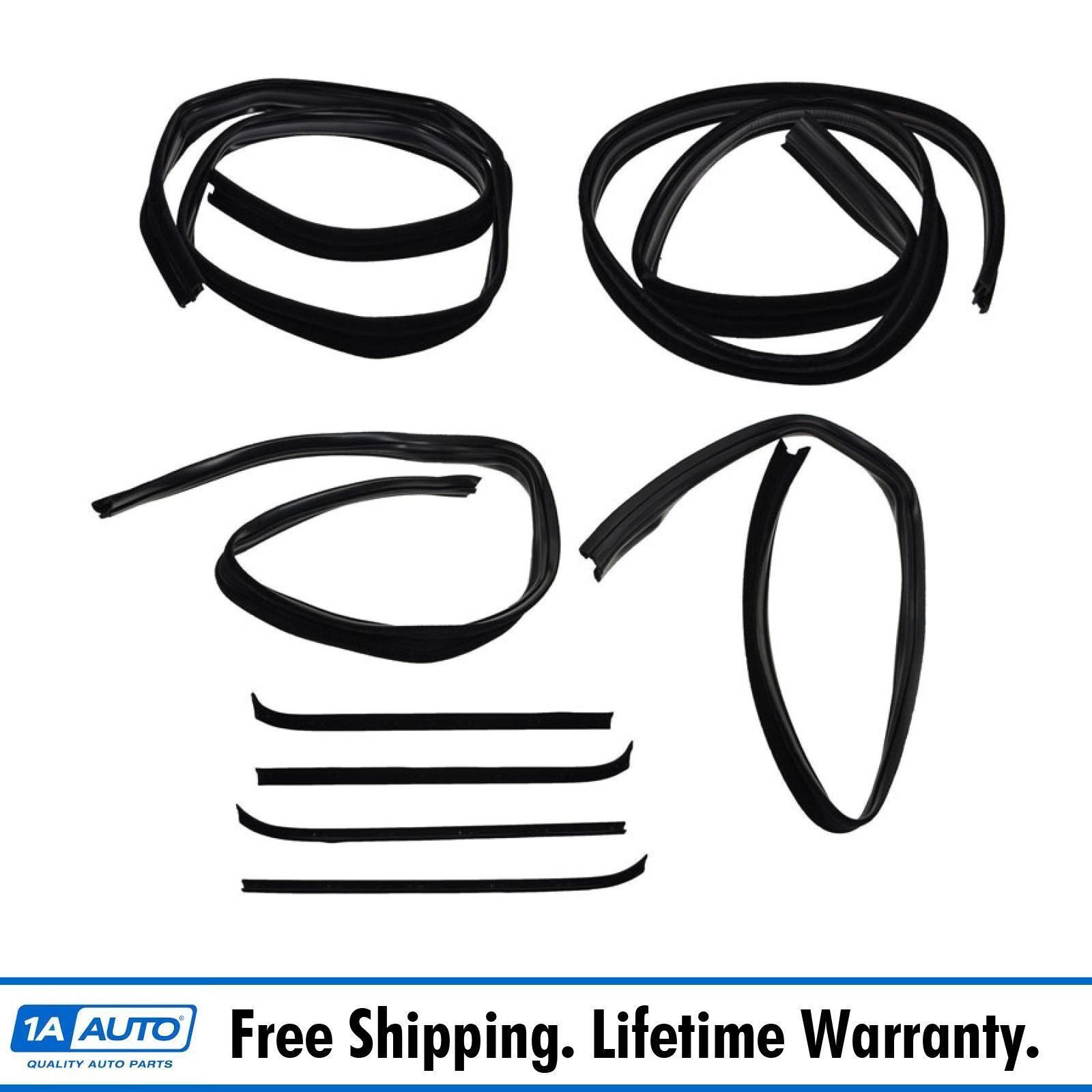 Window Sweep/Run Channel Weatherstrip Seal Set for Ford Bronco Pickup Truck F150