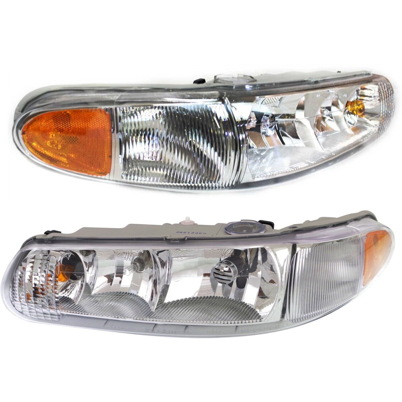 Pair Set of 2 Headlights Driving Head lights Headlamps  Driver & Passenger Side