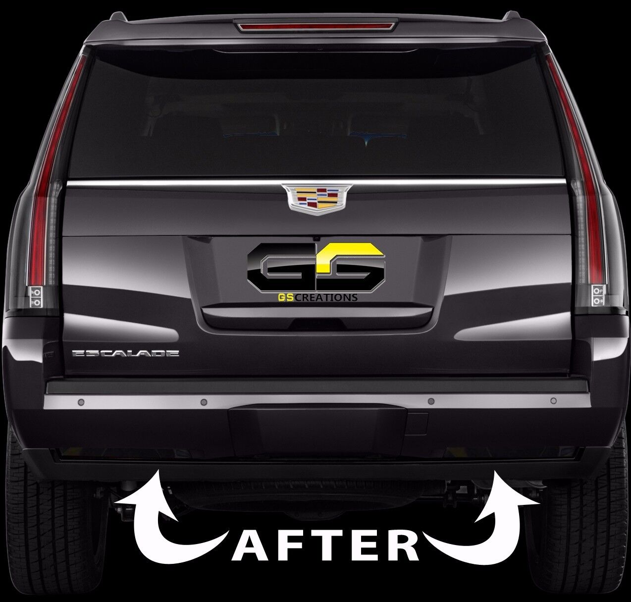 2015 - 2020 Cadillac Escalade Rear Bumper Reflector Blackout Lens Cover Kit