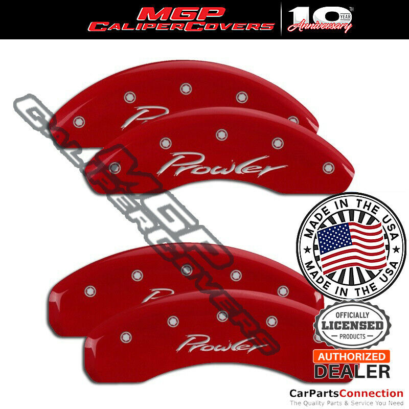 MGP Caliper Brake Cover Red 32014SPRLRD Front Rear For Chrysler Prowler 01-02