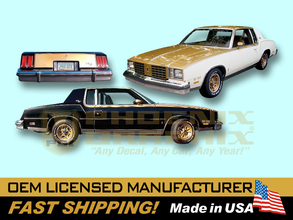 1979 Oldsmobile Hurst/Olds & 1980 Oldsmobile 442 W30 Decals & Stripes Kit