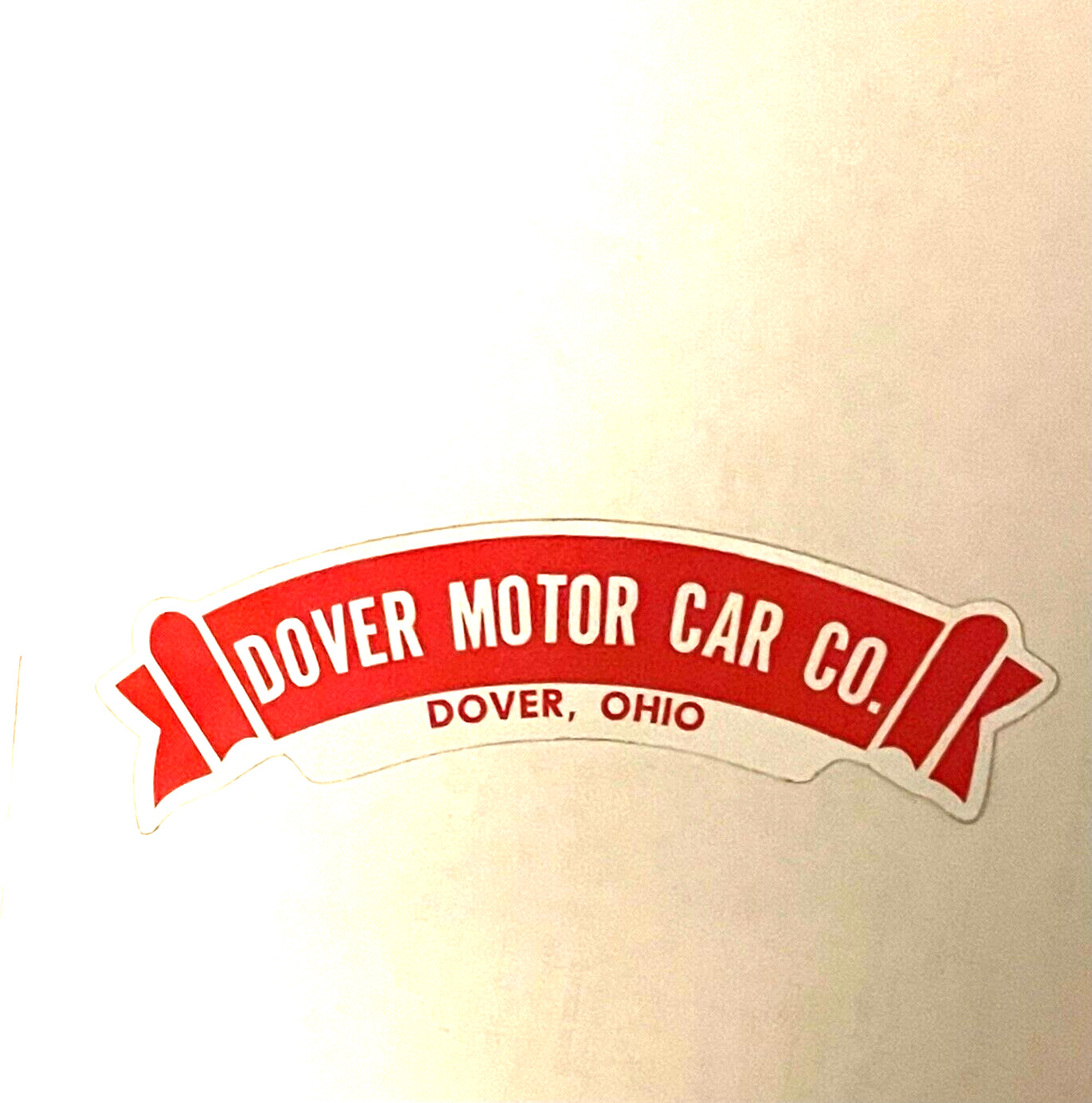Dover Motors OH Hudson Dealer Sticker 1947 1948 1949 1950 1951 1952 1953 1954 55