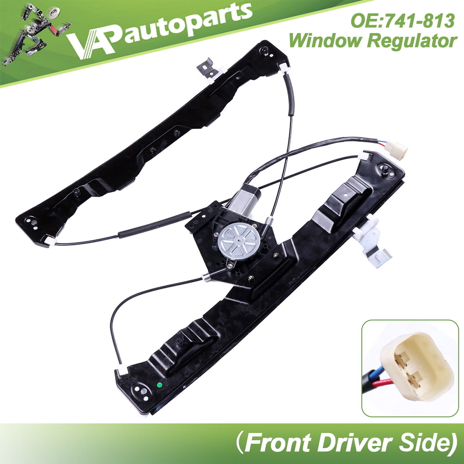 For 2002-2008 Ford Explorer Front Driver Side with Motor Power Window Regulator