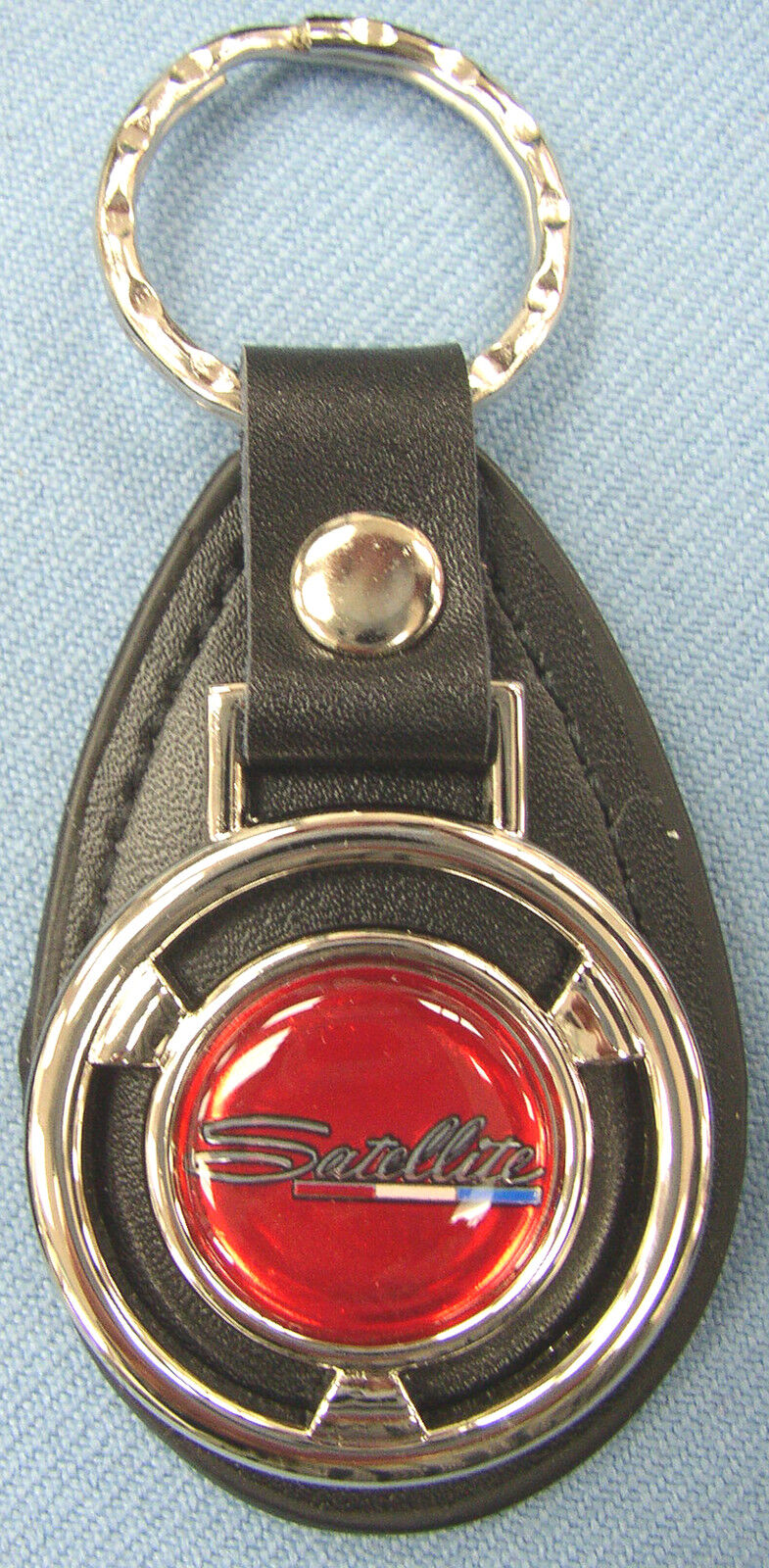 Plymouth SATELLITE 1305 Mini Steering Wheel Leather Key Ring 1965 66 67 1968