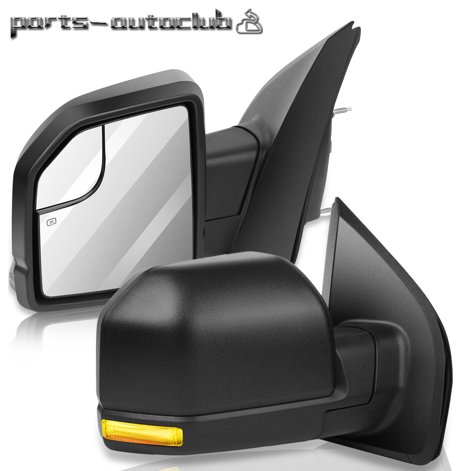 Power Heated Turn Signal light Tow Side Mirrors For 2015-2020 Ford F-150