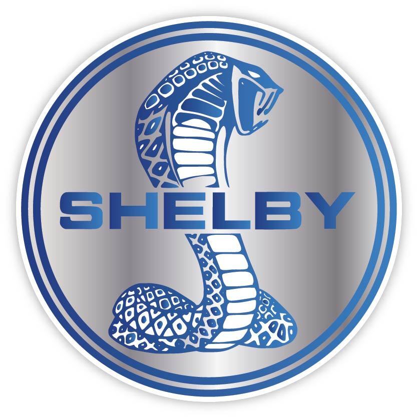 Cobra Shelby Ford Mustang GT Racing Blue Vinyl Sticker Decal