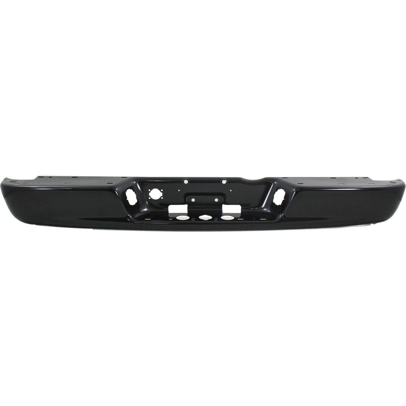 Step Bumper Face Bar For 02-08 Dodge Ram 1500 Fleetside Black With Pad Provision