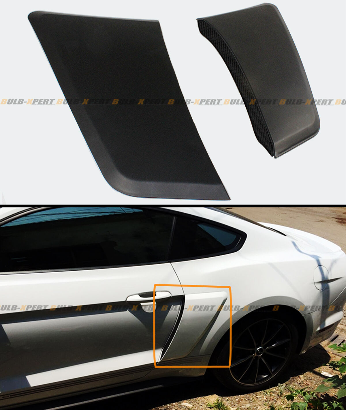 For 2015-2023 Ford Mustang GT Style Rear Fender Penal Flare Side Scoops Vents