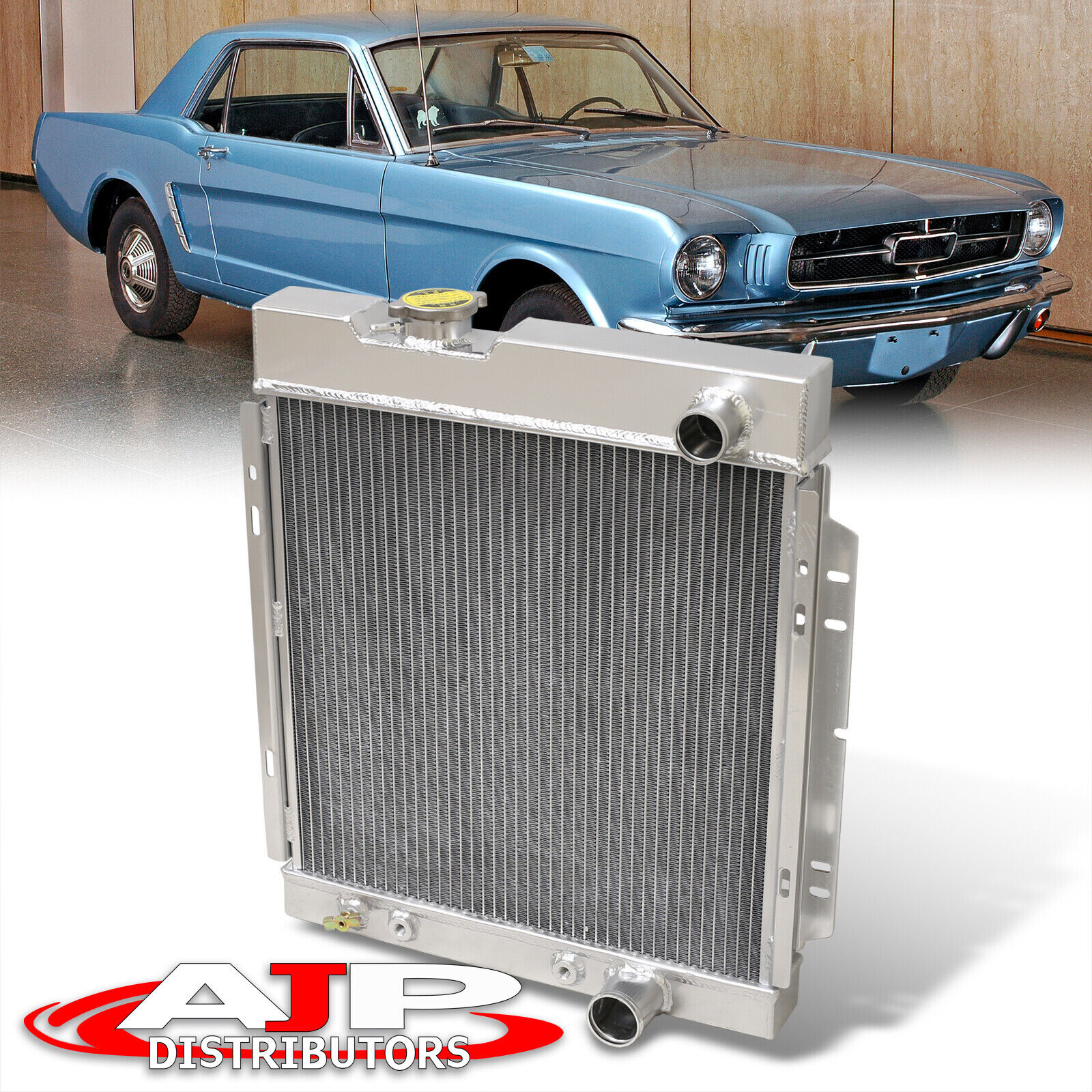 TriCore Engine Aluminum Cooling Radiator For 1964-1966 Ford Mustang Falcon Comet