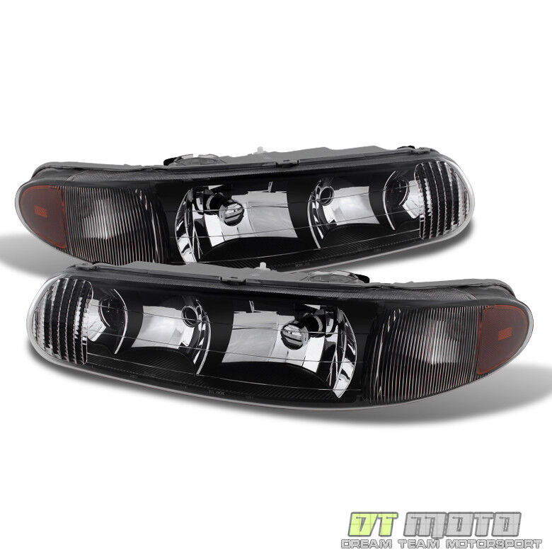 Blk 1997-2005 Buick Century 97-04 Regal LS/GS Replacement Headlights Left+Right