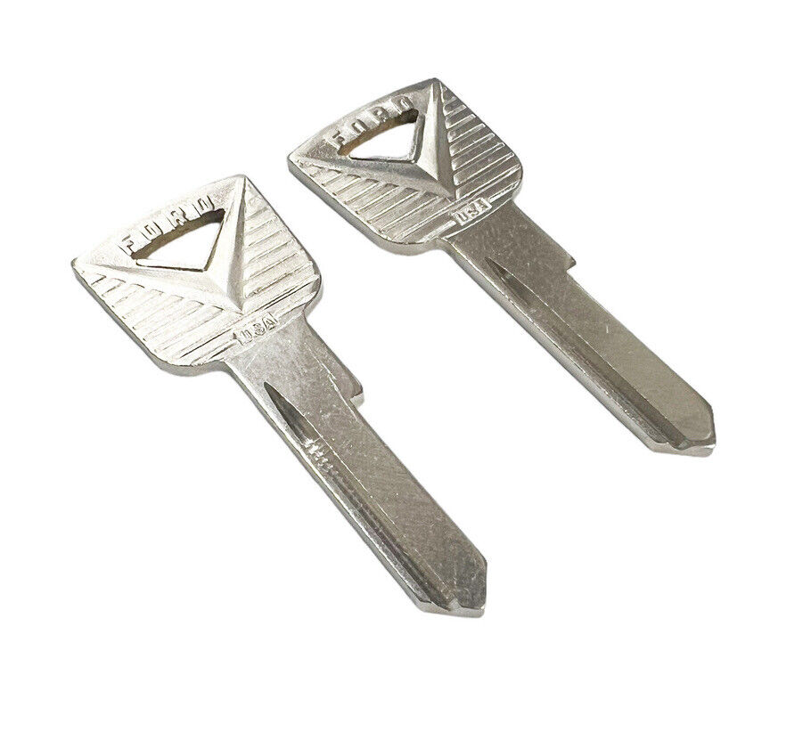 Pair Door / Ignition Blank Keys For 1952-1965 Ford Vehicles