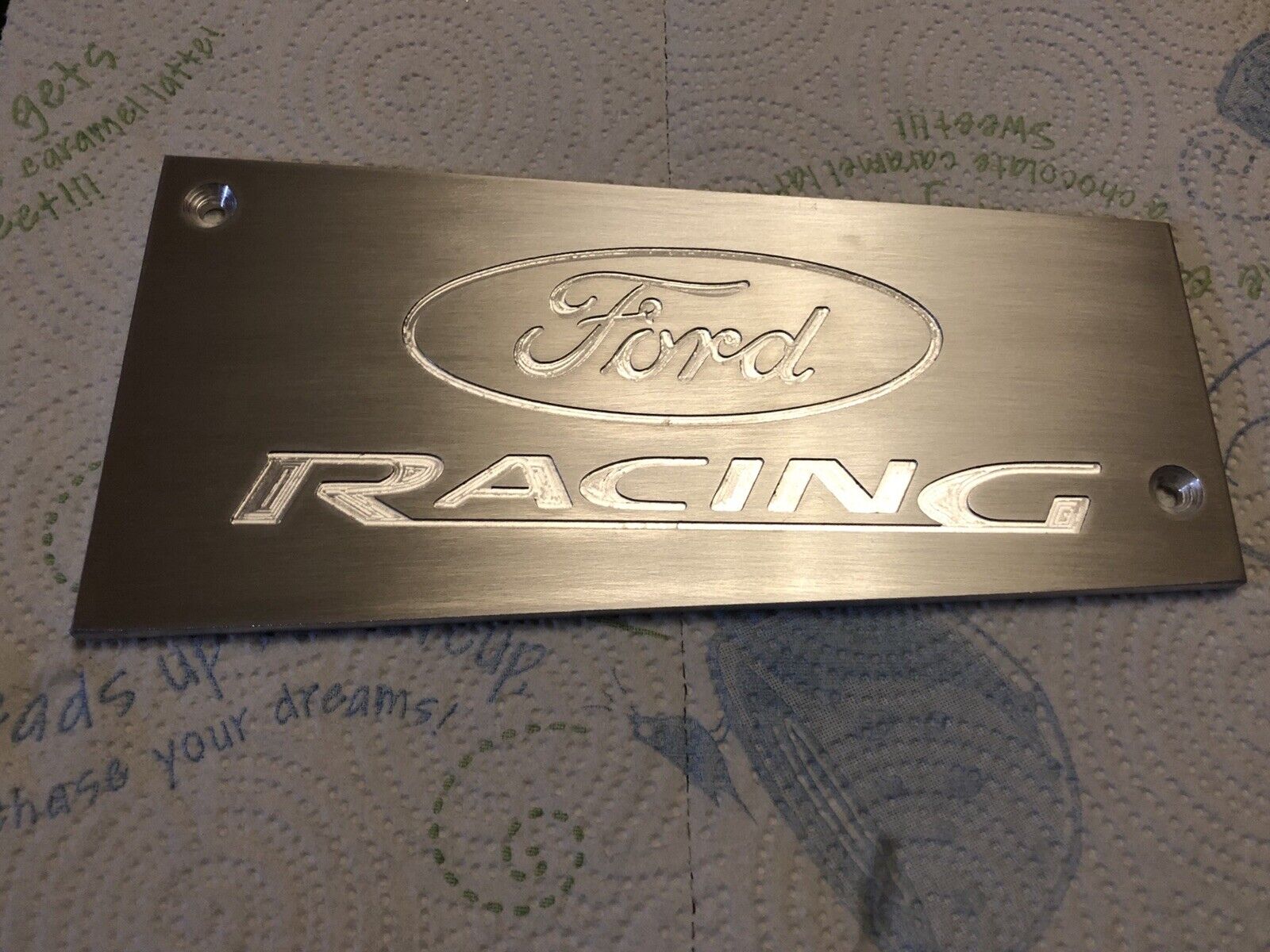 Ford 5.0 custom aluminum intake manifold plate plaque GT40 Mustang Ranger Bronco
