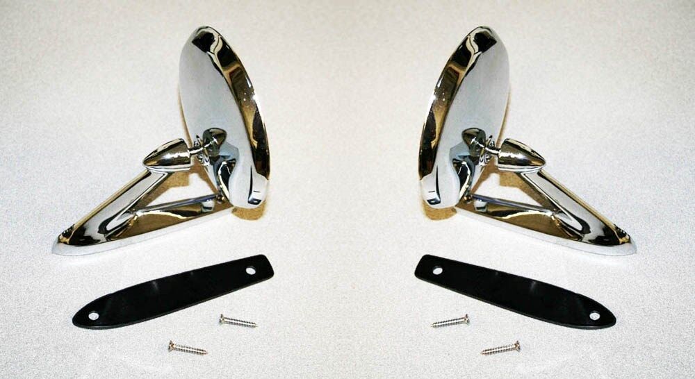 NEW 1965 - 1966 Mustang Chrome Outside Mirror Right & Left Side Pair Mirrors 