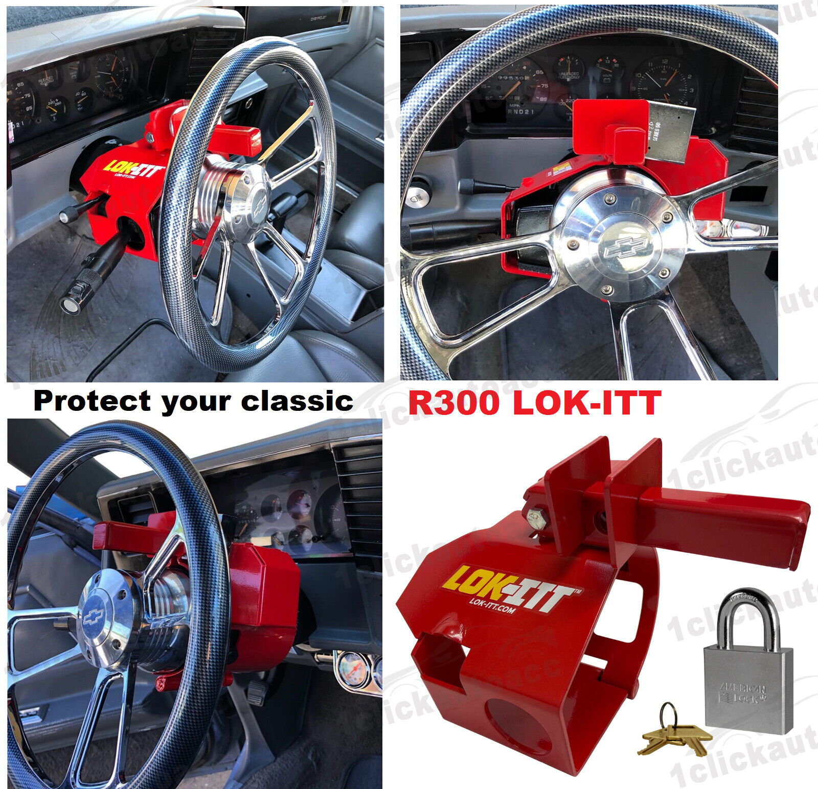 R300 Lok-Itt Steering Column Lock, fits G Body Chevy Buick GM RWD 1978-1996 