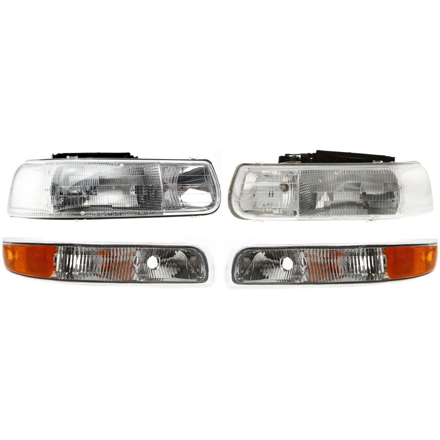 Headlight Kit For 1999-2002 Chevrolet Silverado 1500 Left and Right 4Pc