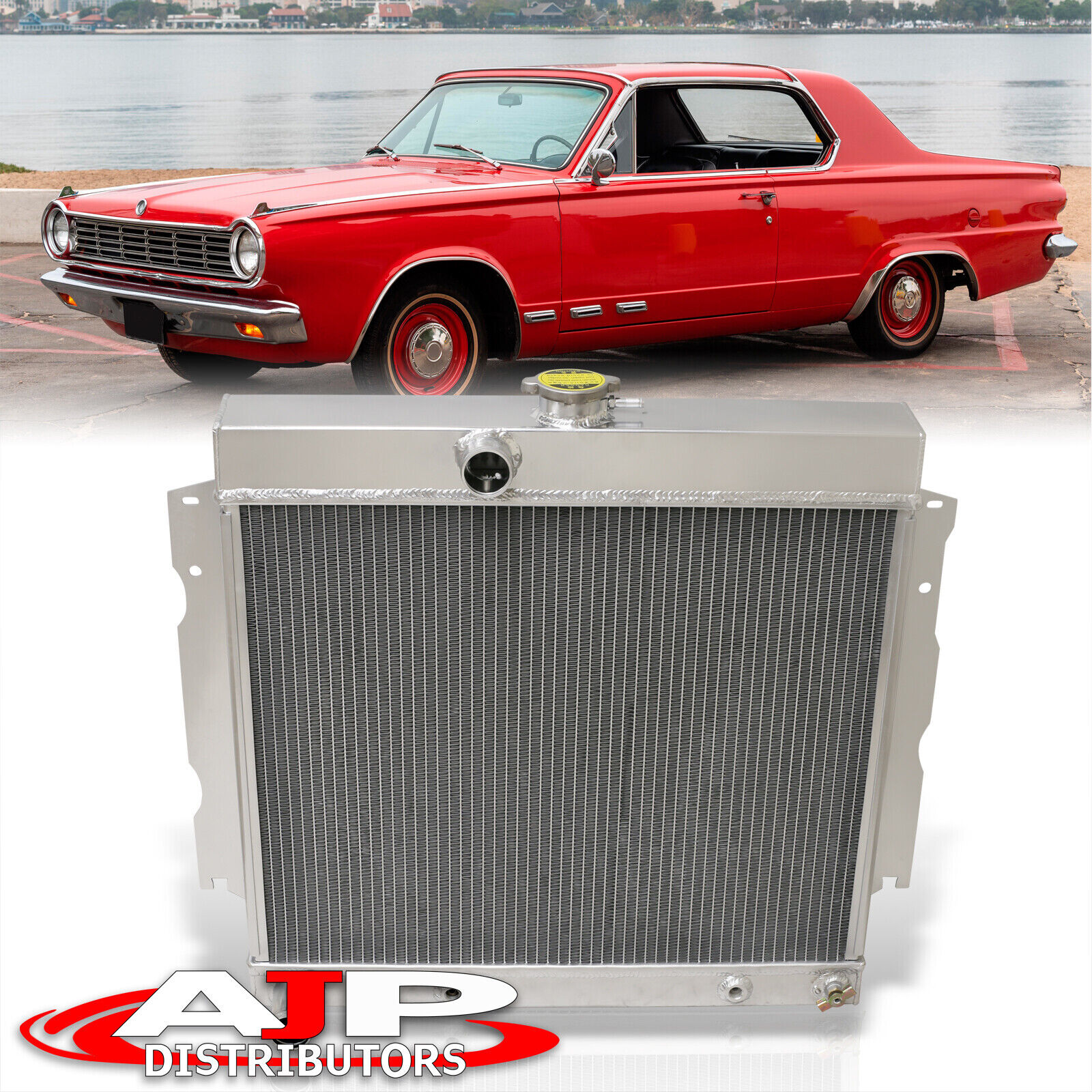 3-Row Aluminum Radiator For 1963-1969 Plymouth Belvedere Fury Dodge Charger Dart