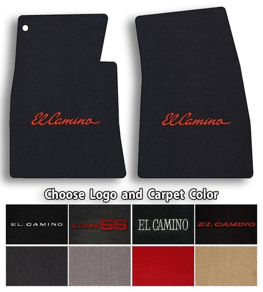 Chevrolet El Camino 2pc Classic Loop Carpet Floor Mats - Choose Color & Logo