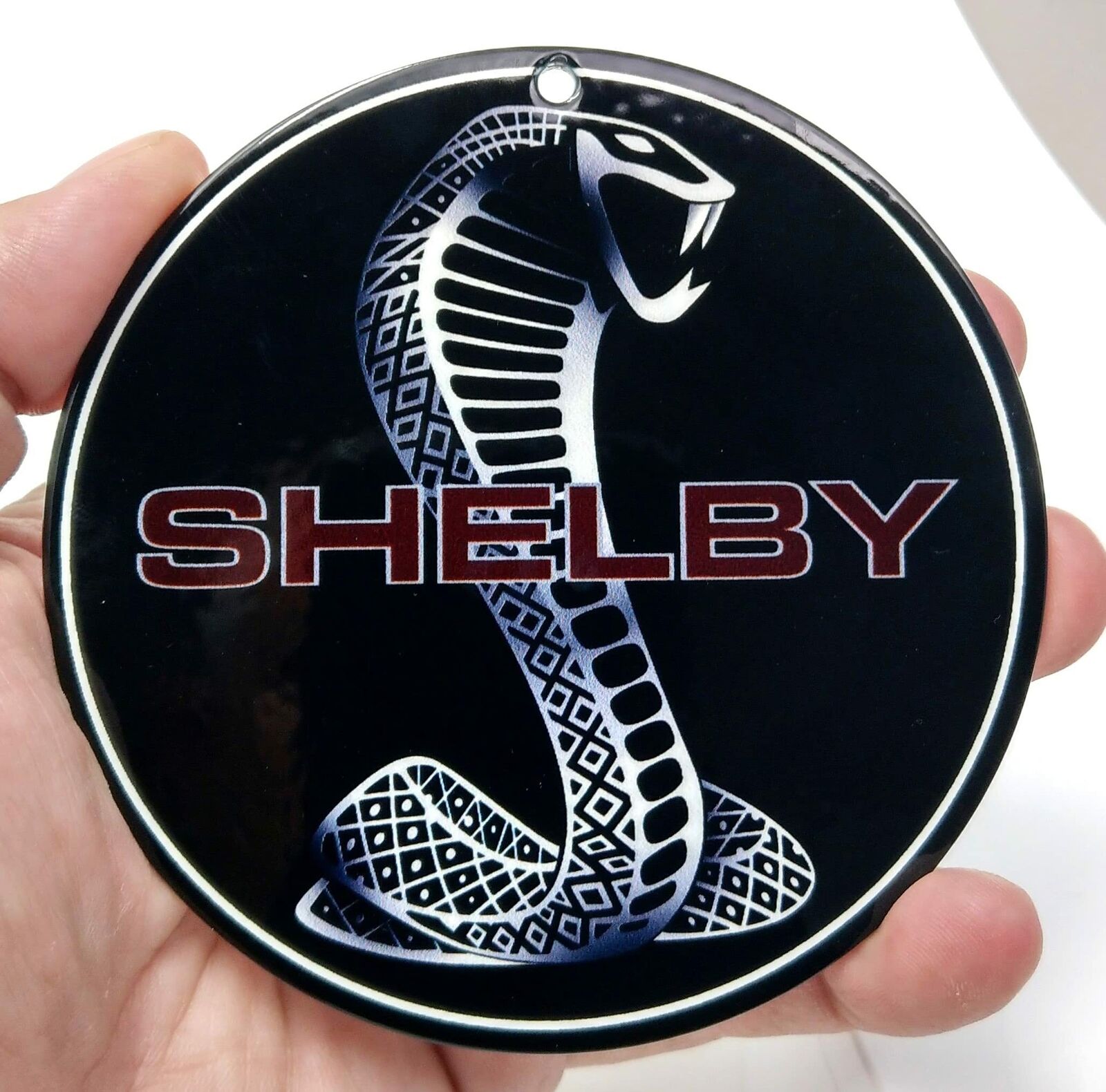 Shelby Cobra Snake Black Round –  GARAGE ART METAL SIGN - 4\
