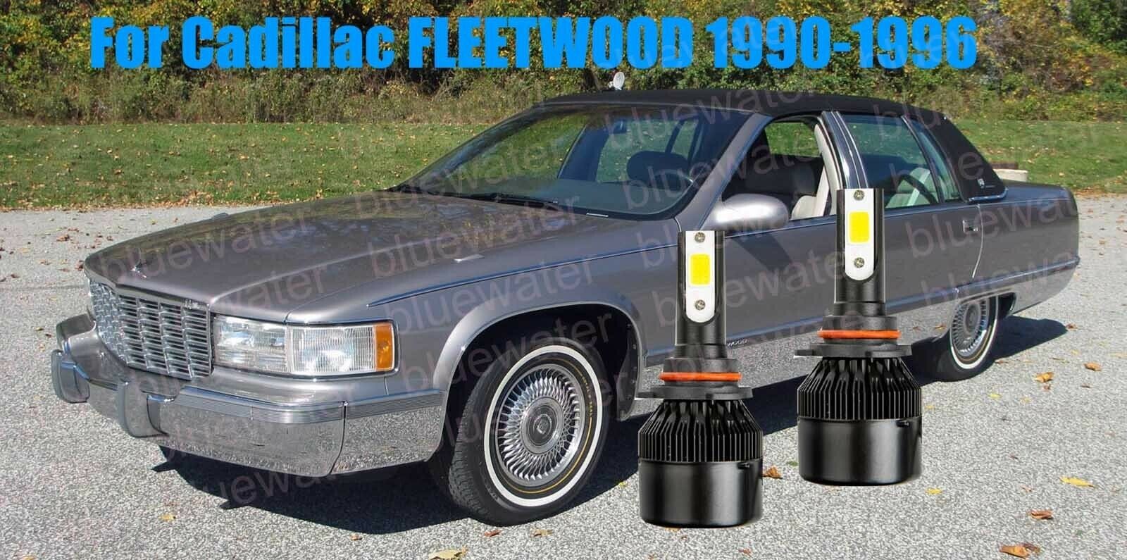 LED For Cadillac FLEETWOOD 1990-1996 Headlight Kit 9006 HB4 CREE Bulbs Low Beam