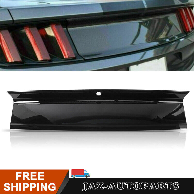 Gloss Black For 2015-2020 Ford Mustang GT Rear Trunk Decklid Panel Trim Cover